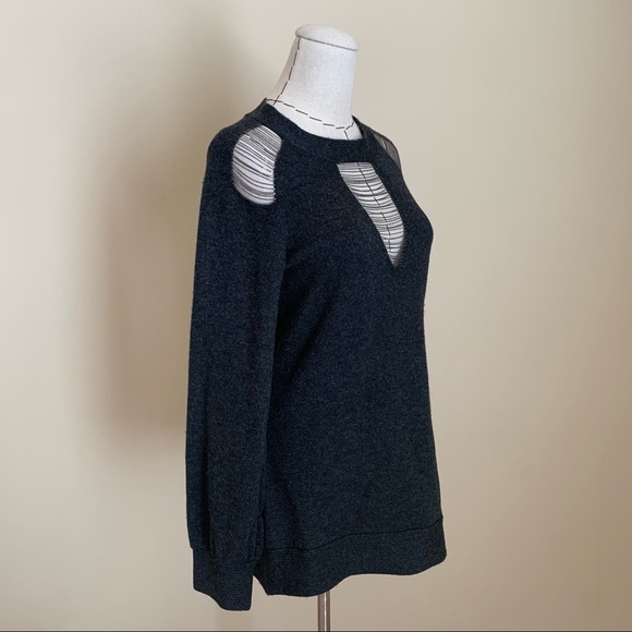 Mike Gonzalez Ella Sweater with Chain Cutouts Cashmere Wool Blend - Picture 10 of 13